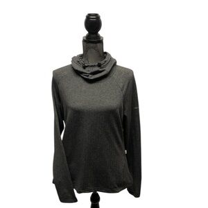 Mondetta Peek B Granite Melange Herringbone Fitted Performance Pullover Hoodie L